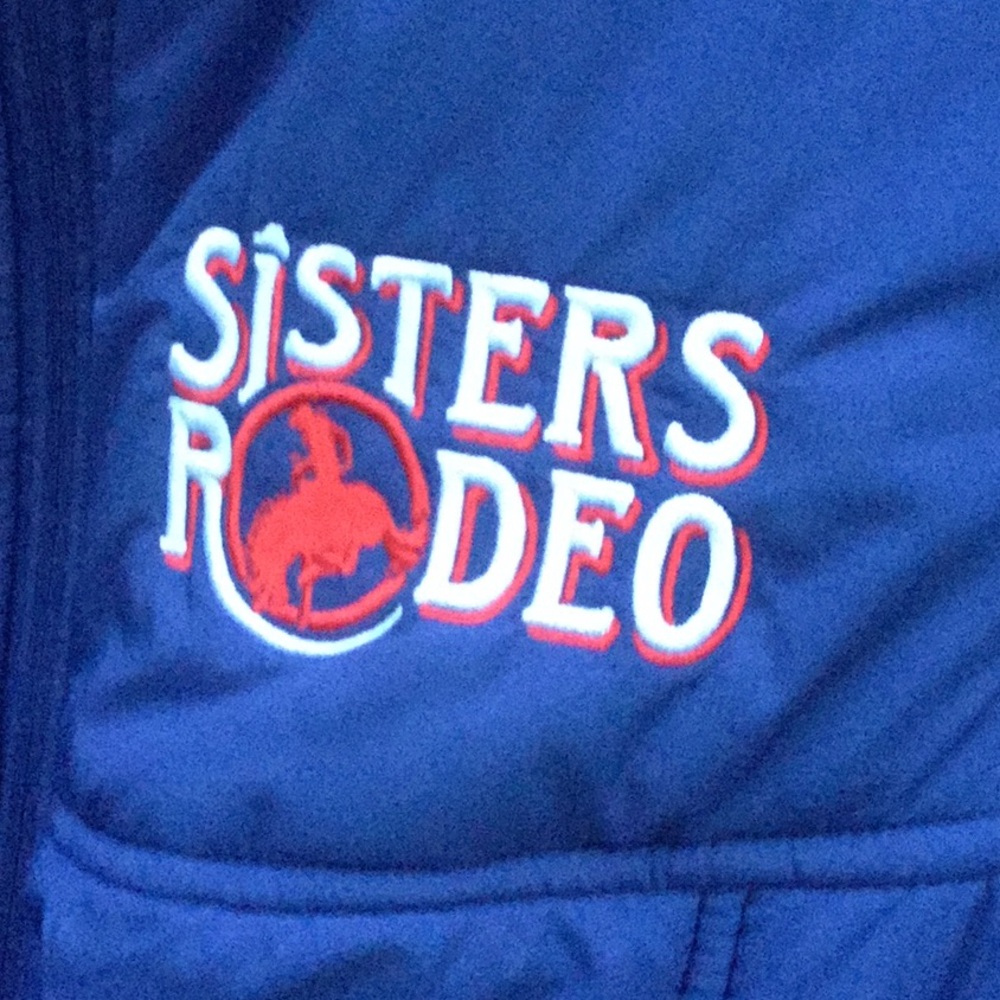 Sister rodeo puffer vest embroidery horse barrel racing breakaway cowgirl riding - Picture 11 of 11